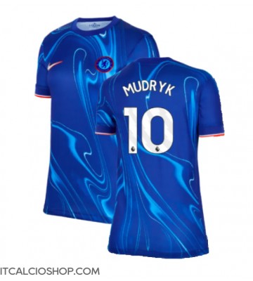 Chelsea Mykhailo Mudryk #10 Prima Maglia Femmina 2024-25 Manica Corta